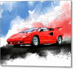 Lamborghini Countach - Classic Car Metal Print