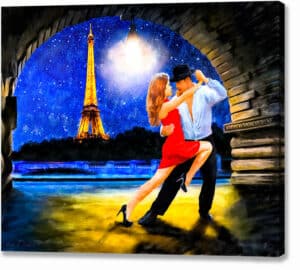 Tango Dancers - Romantic Paris Canvas Print