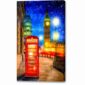 London Phone Box Canvas Print with Big Ben At Night