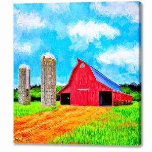 Lowder Red Barn - Auburn Alabama Canvas Print