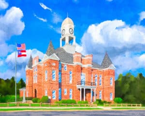 Macon County Courthouse - Georgia Art Print
