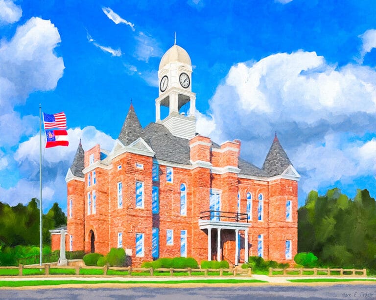 Macon County Courthouse – Georgia Art Print