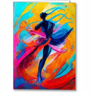 Maelstrom - Abstract Ballet Dancer Greeting Card