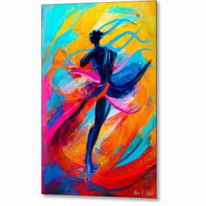 Maelstrom - Abstract Ballet Dancer Metal Print