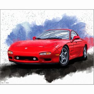 Mazda RX-7 FD - Sports Car Art Print