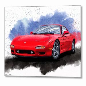 Mazda RX-7 FD - Sports Car Metal Print