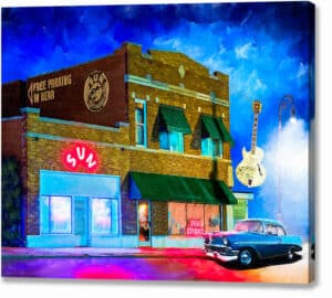 Memphis At Night - Sun Studio Canvas Print