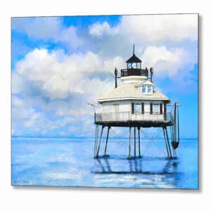 Middle Bay Lighthouse - Mobile Alabama Metal Print