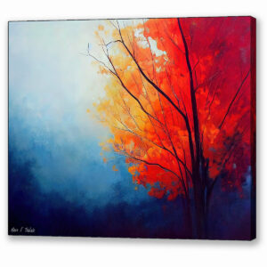 Misty Morning - Fall Foliage Canvas Print