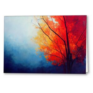 Misty Morning - Fall Foliage Greeting Card