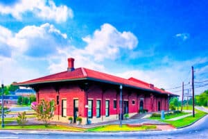 Montezuma Depot - Central of Georgia Railway Art Print