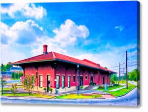 Montezuma Depot - Central of Georgia Railway Canvas Print