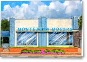 Montezuma Motors - Georgia Greeting Card