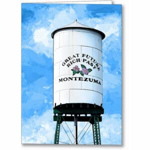 Montezuma Water Tower - Georgia Greeting Card