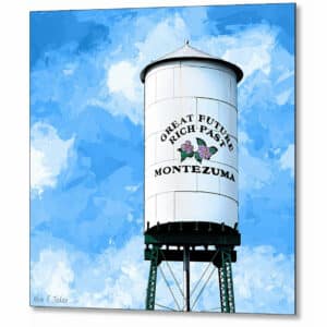 Montezuma Water Tower - Georgia Metal Print
