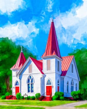 Mt. Zion - St. Luke Lutheran Church - Oglethorpe Georgia Art Print