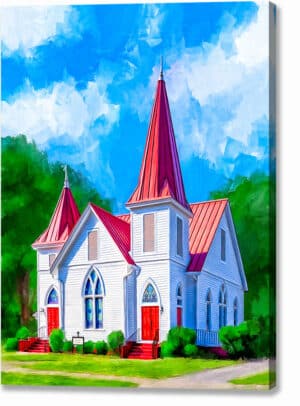 Mt. Zion - St. Luke Lutheran Church - Oglethorpe Georgia Canvas Print