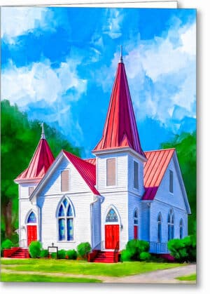 Mt. Zion - St. Luke Lutheran Church - Oglethorpe Georgia Greeting Card