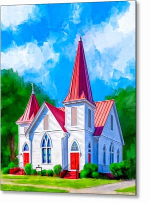 Mt. Zion - St. Luke Lutheran Church - Oglethorpe Georgia Metal Print