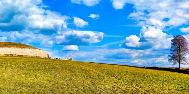Newgrange Panorama – Megalithic Ireland Art Print