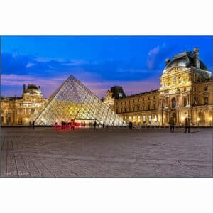 Night At The Louvre - Paris Art Print