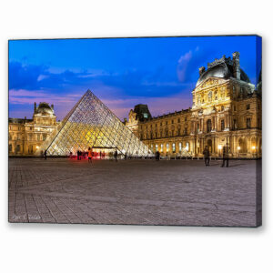 Night At The Louvre - Paris Canvas Print