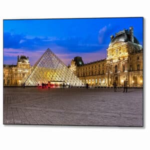 Night At The Louvre - Paris Metal Print
