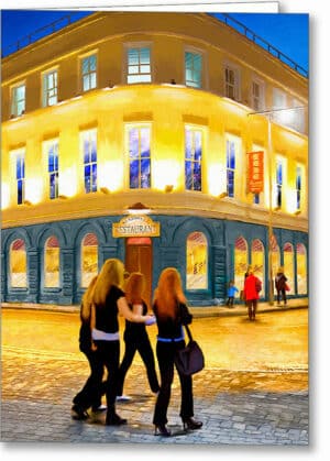 Night Out - Galway Ireland Greeting Card