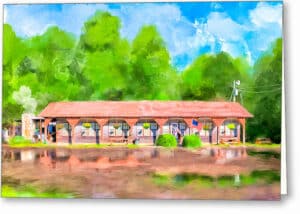 Oglethorpe Barbecue Company - Georgia Greeting Card