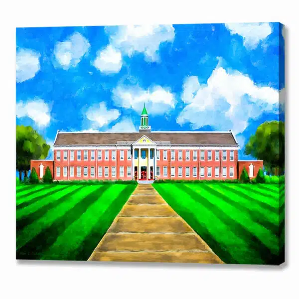 Old Main - Andalusia High School - Canvas Print with mirror wrap