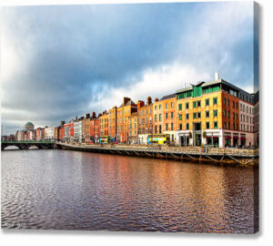 Ormond Quay - Dublin Ireland Waterfront Canvas Print