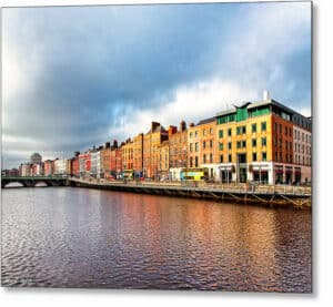 Ormond Quay - Dublin Ireland Waterfront Metal Print