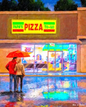Papa's Pizza To Go - Montezuma Georgia Art Print