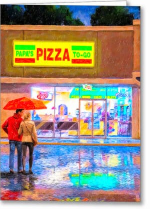 Papa's Pizza To Go - Montezuma Georgia Greeting Card