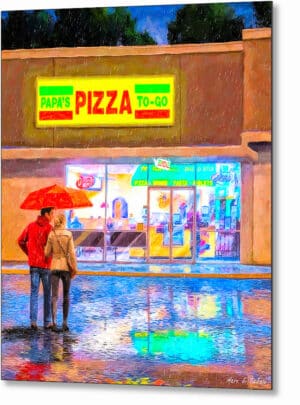 Papa's Pizza To Go - Montezuma Georgia Metal Print