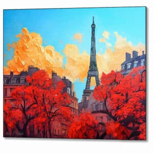 Paris In Autumn - Evening Light Metal Print