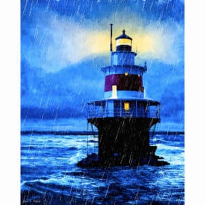 Peck Ledge Lighthouse - Norwalk Connecticut Art Print