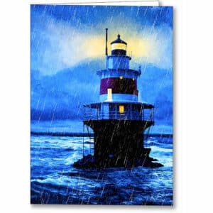 Peck Ledge Lighthouse - Norwalk Connecticut Greeting Card