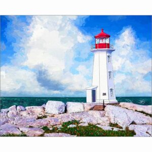 Peggys Cove Lighthouse - Nova Scotia Art Print