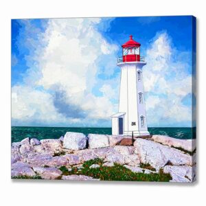 Peggys Cove Lighthouse - Nova Scotia Canvas Print