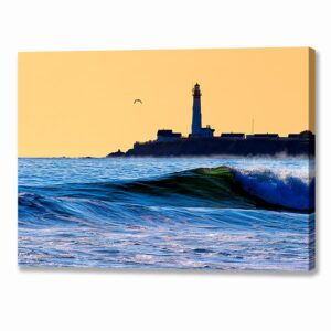 Pigeon Point Lighthouse Silhouette - California Canvas Print