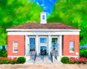 Post Office - Montezuma Georgia Art Print