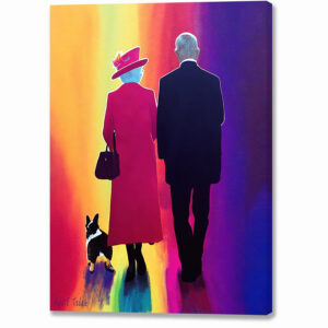 Queen Elizabeth and Prince Phillip - Together Again Canvas Print