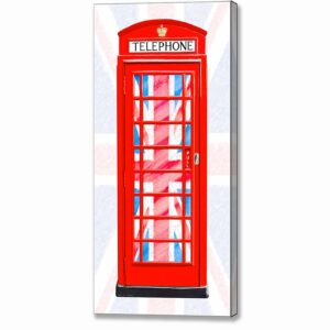 Red Phone Booth - Union Jack Design Canvas Print