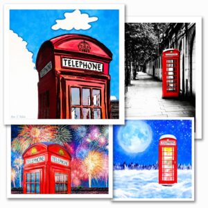 Telephone Box Art - British Red Phone Booth Decor & Prints
