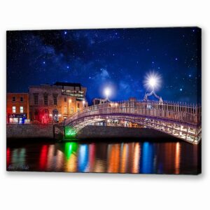 River Liffey At Night - Dublin Canvas Print