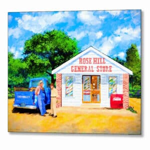Simpler Times - Country Store Metal Print