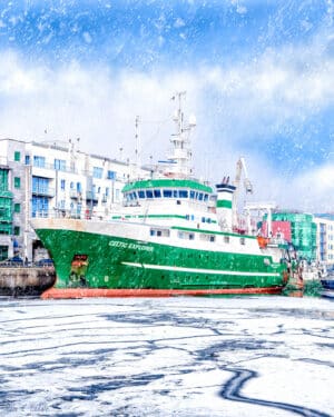 RV Celtic Explorer - Port of Galway Art Print