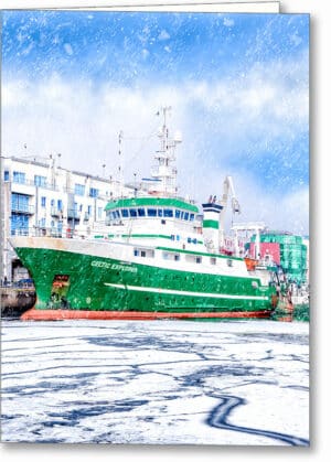 RV Celtic Explorer - Port of Galway Greeting Card