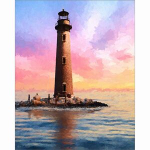 Sand Island Lighthouse - Mobile Alabama Art Print